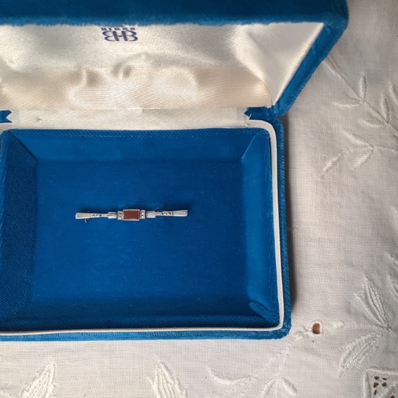 Antique ArtDeco sterling silver and agate brooch - Picture 7 of 7